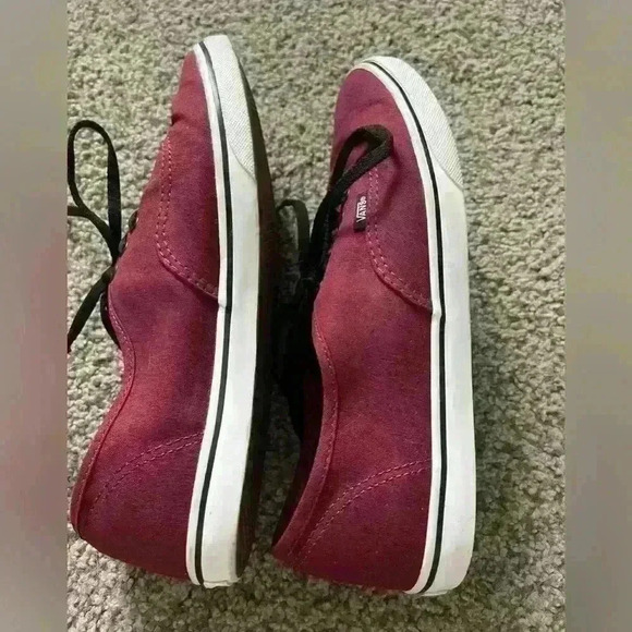 Maroon Lace Up Vans - Picture 6 of 11